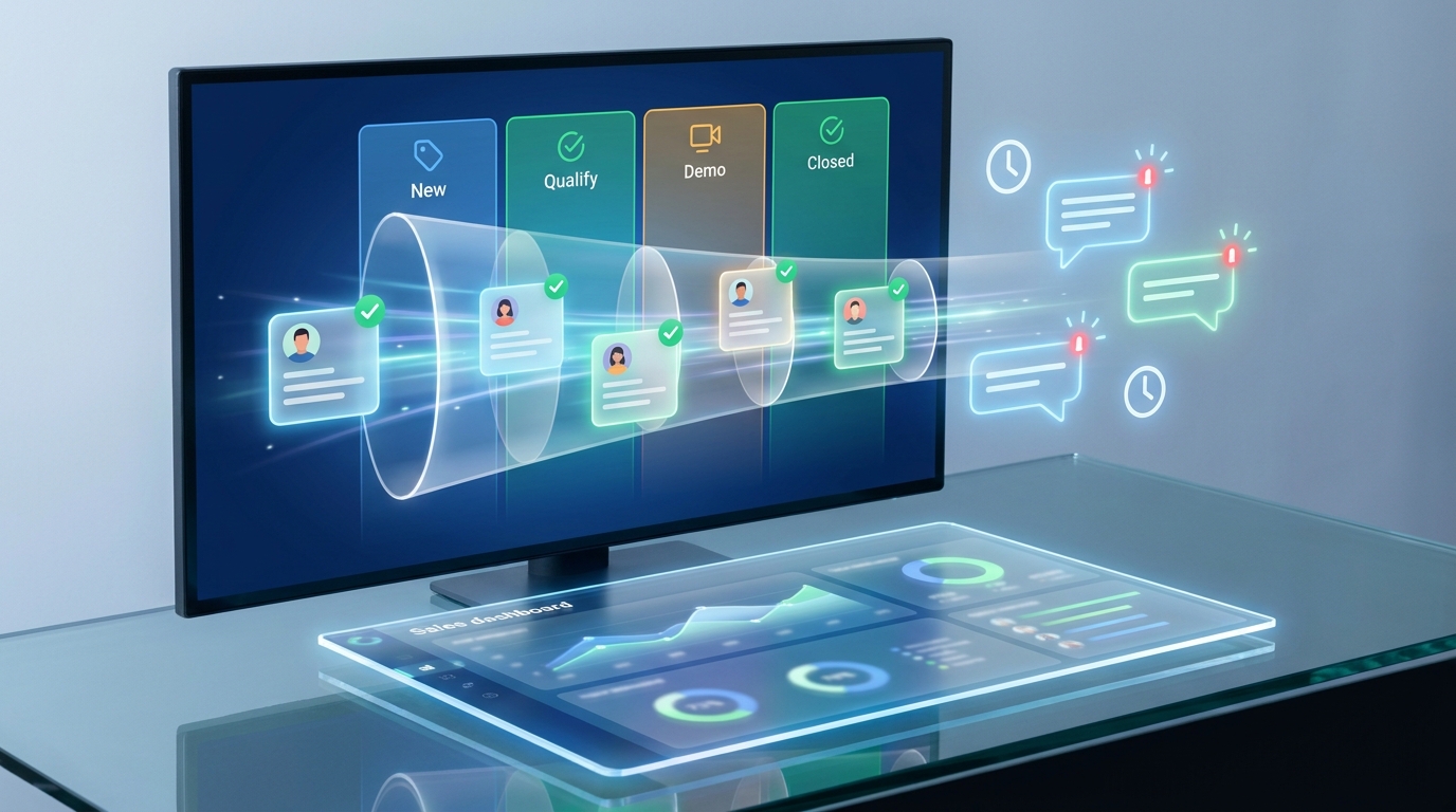 CRM and automation card media